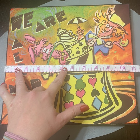 Alice in Wonderland Mad Hatter & Dormouse  Artwork on Wood - We’re All Mad Here - Picture 4 of 10